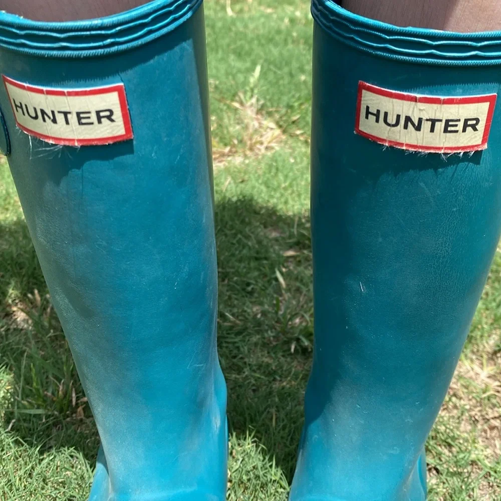 𝅺HUNTER Original Kid’s Tonal Contrast RainBoots Size 2B 3G - Picture 4 of 8